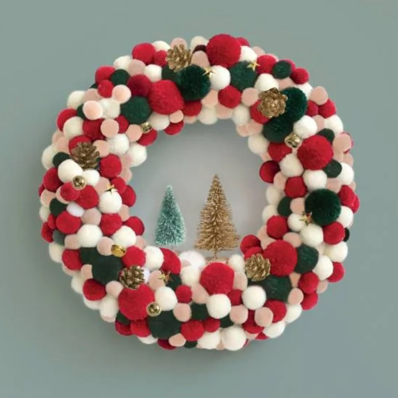 Couronne de Noël rouge et vert