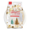 Kit couronne de Noël or et blanc de face