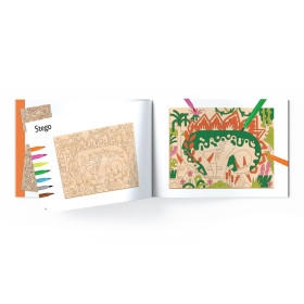 livret contenu dans le coffret coloriage bois dino world