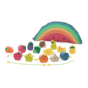 Trousse de rangement Tutti Frutti et perles en bois