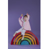 Bouteille sensorielle Magic Rainbow avec petite fille