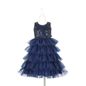 Robe Colette 5-7 ans bleu nuit de face