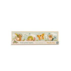 Puzzle encastrable 4 animaux - Trois Petits Lapins