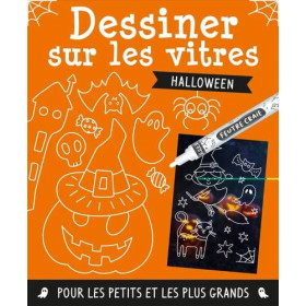 Coffret Dessiner sur les vitres Halloween de face