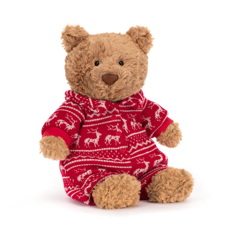 Bartholomew Bear en pyjama d'hiver de face