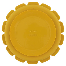 Assiette avec ventouse en silicone et compartiments Mr Lion de dos