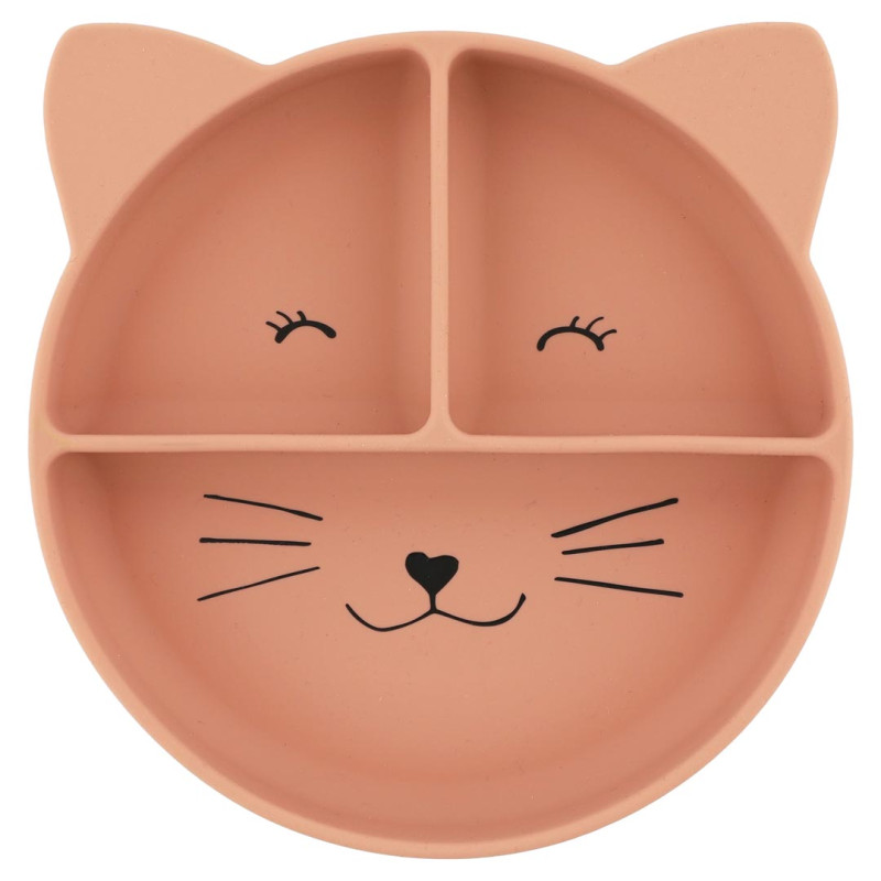 Assiette avec ventouse en silicone et compartiments Mrs Cat - Trixie