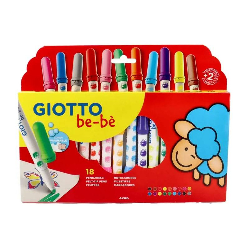 Etui 18 feutres maxi giotto be-bè