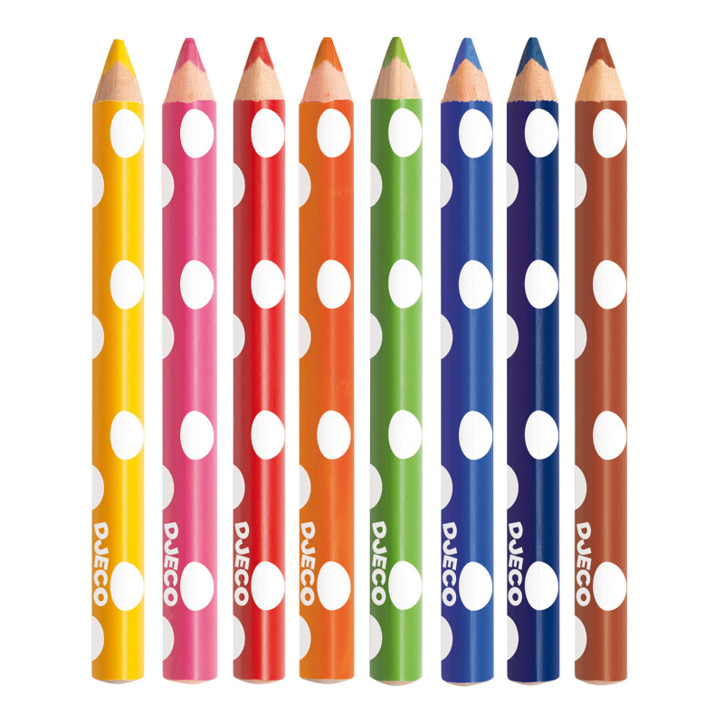 8 crayons de couleurs pour les petits - Djeco